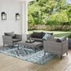Richland 4pc Outdoor Wicker Conversation Set - Charcoal - Crosley -Crosley Shop GUEST 74cdf6a8 016d 4d72 a3fd ba03e69360ce