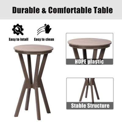 Aoodor Round Bar Table, 42.1" Tall High Dining Table, Suitable For Living Room, Bistro 4 Aoodor Round Bar Table, 42.1" Tall High Dining Table, Suitable For Living Room, Bistro - Image 2