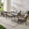 Haven 4pc Outdoor Wicker Conversation Set - Light Gray - Crosley -Crosley Shop GUEST 77087e6a 50ce 48de b08a 7770d36fa3a9