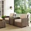 Bradenton 3pc Outdoor Wicker Seating Set With Two Chairs & Side Table Sand - Crosley -Crosley Shop GUEST 77373417 f9d3 420a 88e5 7be05ea15048