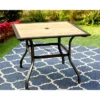 Outdoor Square Steel Dining Table - Brown - Captiva Designs -Crosley Shop GUEST 775951e5 267c 468c 99d0 7dd19d2a44fc