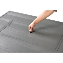 Oakland Living Aluminum Rectangle 48" X 36" 55000 BTUs Propane Wood Texture Panel Design Outdoor Patio Dining Table Gray -Crosley Shop GUEST 77bfed2e d292 4b47 9d1e 9ded47e42577