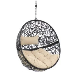 Sunnydaze Decor Sunnydaze Outdoor Resin Wicker Patio Jackson Hanging Basket Egg Chair Swing With Cushions And Headrest - 2pc -Crosley Shop GUEST 77c1dadc bedc 4e8a a0f9 f0f51b7c3342