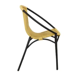 3pc Soleil Outdoor Bistro Set With 2 Papasan Chairs & Table - Black/Yellow - Alaterre Furniture -Crosley Shop GUEST 7856bd66 3487 40fb a29e 0ac51b3c6cd8