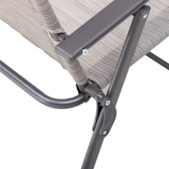 6pc Patio Dinning Set With 4 Folding Chairs Glass Table And Tan Umbrella Without Base - Crestlive Products -Crosley Shop GUEST 78633ee7 7c27 4197 a1c2 f03cd162d63f