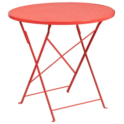 Flash Furniture Oia Commercial Grade 30" Round Indoor-Outdoor Steel Folding Patio Table 9 Flash Furniture Oia Commercial Grade 30" Round Indoor-Outdoor Steel Folding Patio Table - Image 7
