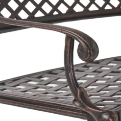 Sebastian Cast Aluminum Patio Sector Bench - Shiny Copper - Christopher Knight Home 16 Sebastian Cast Aluminum Patio Sector Bench - Shiny Copper - Christopher Knight Home -Crosley Shop GUEST 79198614 3096 4479 99b0 6f93ffb3275d