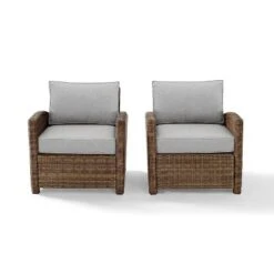 Bradenton 2pc Outdoor Wicker Armchair Set - Crosley -Crosley Shop GUEST 79be6692 d255 4982 8e6b ae572b2be1a0