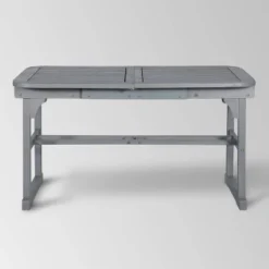 Ravenscroft Modern Boho Acacia Wood Slat Top Rectangle Extendable Outdoor Table - Saracina Home -Crosley Shop GUEST 7a81ac04 2081 418c 8723 f24ad57bc3b3