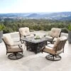 Oakland Living 5pc Deep Seating Swivel Aluminum Outdoor Patio Fire Pit Dining Set Copper -Crosley Shop GUEST 7b83d6c3 6fcd 4e11 b66c 83b1175b631c