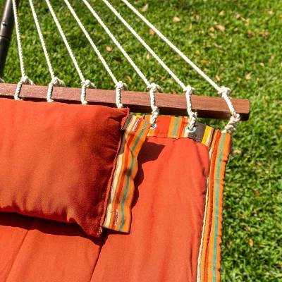 Coronado Double Quilted Hammock Red/Brown Stripe - Smart Living 9 Coronado Double Quilted Hammock Red/Brown Stripe - Smart Living - Image 7