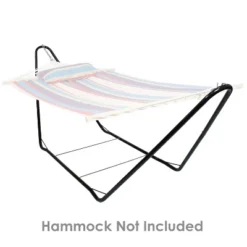 Sunnydaze Decor Sunnydaze Portable Heavy-Duty Steel Hammock Stand Only For Camping And Spreader Bar Styles - 330 Lb Capacity/10' Stand - Black 13 Sunnydaze Decor Sunnydaze Portable Heavy-Duty Steel Hammock Stand Only For Camping And Spreader Bar Styles - 330 Lb Capacity/10' Stand - Black -Crosley Shop GUEST 7ce37441 47aa 4d3a 8624 edee868ba363