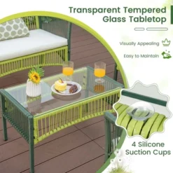 Costway 4PCS/8PCS Patio Round Wicker Conversation Set With Cushions Tempered Glass Side Table -Crosley Shop GUEST 7d2af006 09c0 44fb 926c 6c9bde550866