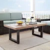 Beaufort Outdoor Wicker Coffee Table - Mist/Brown - Crosley -Crosley Shop GUEST 7d301de2 0d72 4689 ac2e 93a621de1f4a