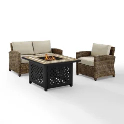 Crosley 3pc Bradenton Steel Outdoor Patio Fire Pit Furniture Set Tan/Brown 16 Crosley 3pc Bradenton Steel Outdoor Patio Fire Pit Furniture Set Tan/Brown -Crosley Shop GUEST 7e103efb 5d47 4307 aee7 033719074ab0