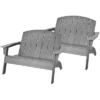Costway 2PCS Patio Adirondack Chair Loveseat Bench HDPE Weather Resistant Grey 2 Costway 2PCS Patio Adirondack Chair Loveseat Bench HDPE Weather Resistant Grey -Crosley Shop GUEST 7e696047 3042 4e1d a8fb 82d6c5f4696e