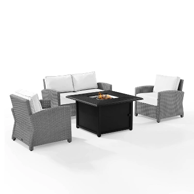 Bradenton 4pc Wicker Seating Set With Fire Table - Crosley 19 Bradenton 4pc Wicker Seating Set With Fire Table - Crosley - Image 17