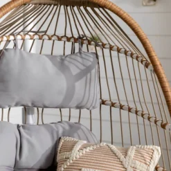 Toluca Hanging Outdoor Boho Egg Chair With Cushion - Saracina Home -Crosley Shop GUEST 7eed0518 bad6 4cd1 a650 d634081f74f9