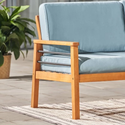 Gloucester Contemporary Wood Patio 2-Seater Sofa - Vifah 3 Gloucester Contemporary Wood Patio 2-Seater Sofa - Vifah