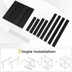 Costway 14'' Patio Adirondack Side End Table HDPE Square Weather Resistant Garden Black/Brown/Grey/White -Crosley Shop GUEST 7f837b13 e9b2 4132 bdd5 2b76a52a7b47