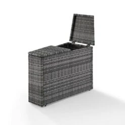 Catalina Outdoor Wicker Arm Table - Gray - Crosley -Crosley Shop GUEST 7fcefdf7 db3a 4659 a119 cba421c8e9e3