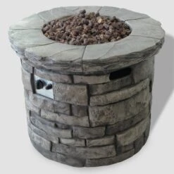 Maison 5pc Acacia Wood And Light Weight Concrete Adirondack Chair And Fire Pit Set - Gray - Christopher Knight Home -Crosley Shop GUEST 813a8df5 a3c8 4767 9a5b eb644ea91a14