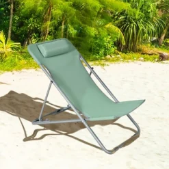 Costway Set Of 2 Beach Chair Portable 3-Position Lounge Chair W/ Headrest BlueGreenOrange -Crosley Shop GUEST 815ee002 c039 4c0b 93cc a62c1b9caa3e
