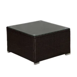 5pc Rattan Wicker Outdoor Conversation Set - Gray/Blue - GODEER -Crosley Shop GUEST 8223b775 cb46 4fca adaa 9a124a07bab0