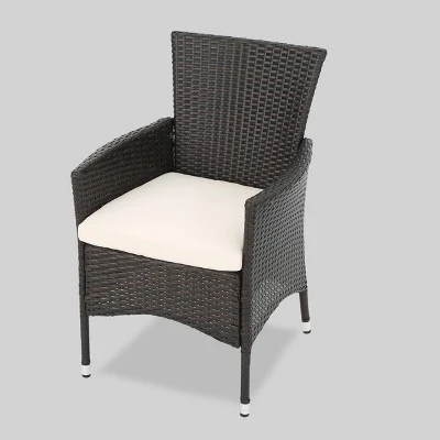 Jacks 6pc Acacia Wood & Wicker Patio Dining Set - Brown - Christopher Knight Home 5 Jacks 6pc Acacia Wood & Wicker Patio Dining Set - Brown - Christopher Knight Home - Image 3