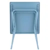 Lafuma Balcony II Colorblock Steel Compact Square Folding Multipurpose Accent Table For Outdoor Backyard Patios And Decks, Sky Blue -Crosley Shop GUEST 829c1a0a ef26 49c3 b4d9 af3e59723a95