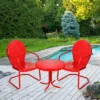 Northlight 3-Piece Retro Metal Tulip Chairs And Side Table Outdoor Set, Red -Crosley Shop GUEST 836c37e2 a8af 49cc bdc9 10d825543249