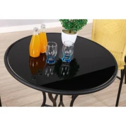 3pc Soleil Outdoor Bistro Set With 2 Papasan Chairs & Table - Black/Yellow - Alaterre Furniture -Crosley Shop GUEST 842c9613 6bcc 4f5e 91ef 1fd82d148a1f