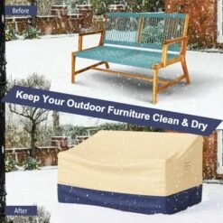 Costway Patio 60''x43'' 2-Seater Bench Loveseat Deep Sofa Cover Waterproof Handle Air Vent 17 Costway Patio 60''x43'' 2-Seater Bench Loveseat Deep Sofa Cover Waterproof Handle Air Vent -Crosley Shop GUEST 84d82b84 4aae 41ce bf97 78b399845f2c