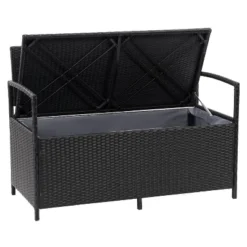 Parksville Patio Storage Bench - Black - CorLiving 13 Parksville Patio Storage Bench - Black - CorLiving -Crosley Shop GUEST 8574fc05 85c2 4d56 9a01 4e35a87f82ae
