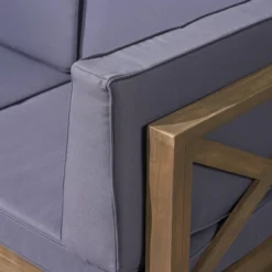 Thasos 10pc Acacia U-Shaped Farmhouse Sectional Sofa Set With Fire Pit - Gray - Christopher Knight Home 12 Thasos 10pc Acacia U-Shaped Farmhouse Sectional Sofa Set With Fire Pit - Gray - Christopher Knight Home -Crosley Shop GUEST 8579486d ea38 42b7 af17 7cdbaa81c7fa 1