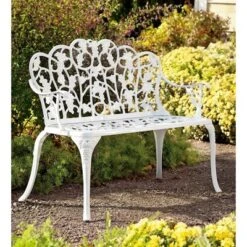 Grapevine Garden Bench In Powder-Coated Aluminum 8 Grapevine Garden Bench In Powder-Coated Aluminum -Crosley Shop GUEST 86f9b014 c6d8 46d1 a76d 9088ada3fc38