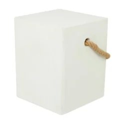 Contemporary Outdoor Accent Table - White - Olivia & May