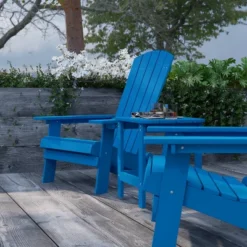 Merrick Lane Set Of Two Folding Adirondack Patio Chairs With Matching Outdoor Side Table -Crosley Shop GUEST 8991a211 b235 44f3 9a54 857737f373e7