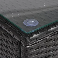 7pc Wicker Patio Conversation Set With Pillows & Cushions - Espresso/Blue - GODEER 18 7pc Wicker Patio Conversation Set With Pillows & Cushions - Espresso/Blue - GODEER -Crosley Shop GUEST 8a7814ee 7f38 4291 af1e 30353849bc27