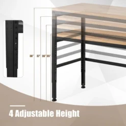 Costway 48" Adjustable Work Bench Heavy-Duty Steel Frame Worktable With Power Outlets -Crosley Shop GUEST 8b8d7173 f765 4b01 8645 537f2b6e1a90
