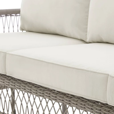 Thatcher Outdoor Steel Sofa Creme/Driftwood - Crosley 10 Thatcher Outdoor Steel Sofa Creme/Driftwood - Crosley - Image 8