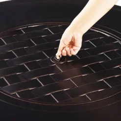 Oakland Living 5pc Deep Seating Swivel Aluminum Outdoor Patio Fire Pit Dining Set With 44" Round Fire Table With Weave Pattern Copper -Crosley Shop GUEST 8d0c8964 0664 41f5 9c00 3f149900d6f8