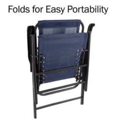 Pure Garden Folding Lounge Chairs – Portable Camping Or Lawn Chairs, Navy, Set Of 2 -Crosley Shop GUEST 8d818a95 20f4 4540 9880 90e491db2d55