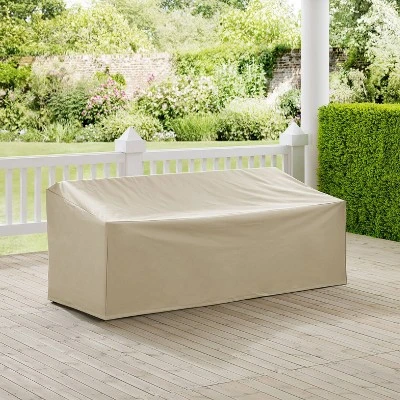 Crosley Outdoor Sofa Furniture Cover, Tan 3 Crosley Outdoor Sofa Furniture Cover, Tan