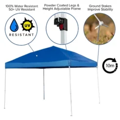 Flash Furniture 10'x10' Pop Up Event Canopy Tent With Carry Bag And Folding Bench Set - Portable Tailgate, Camping, Event Set -Crosley Shop GUEST 8da0308f a9ee 401d a3b4 f883ab16525b
