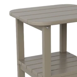 Flash Furniture Newport HDPE 2-Tier Adirondack Side Table - All-Weather - Indoor/Outdoor -Crosley Shop GUEST 8eef05d8 3a14 4e9f bbfe fabad5253858