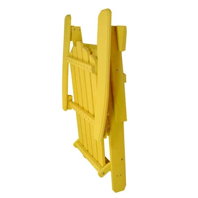Northlight 36" Yellow Classic Folding Wooden Adirondack Chair 7 Northlight 36" Yellow Classic Folding Wooden Adirondack Chair - Image 5