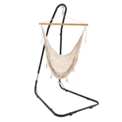 Sunnydaze Decor Sunnydaze Cotton/Nylon Outdoor Mayan Hammock Chair With Adjustable Stand - 330 Lb Weight Capacity - Natural -Crosley Shop GUEST 90e5de35 7d8a 47dc 9988 d637b78f8114