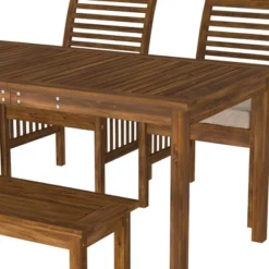 Ravenscroft 4pc Acacia Wood Patio Dining Set - Saracina Home -Crosley Shop GUEST 914c6e42 17c0 45e7 8628 77dcc0056746