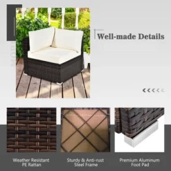 Tangkula 7PCS Patio Rattan Furniture Set 42" Fire Pit Table W/ Cover Cushioned -Crosley Shop GUEST 91688e7a 50e4 4ef1 8381 a70f0382fa6a